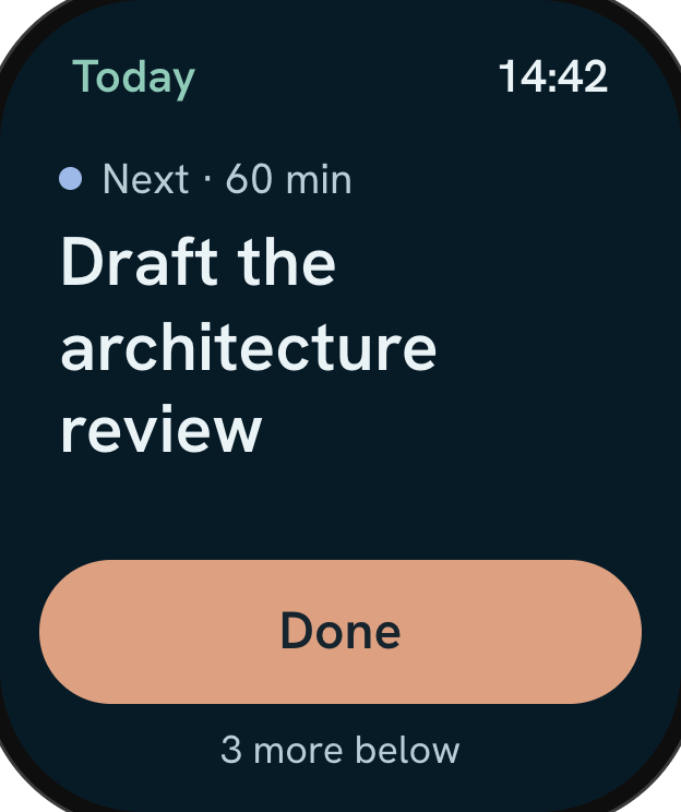 Apple Watch, next task